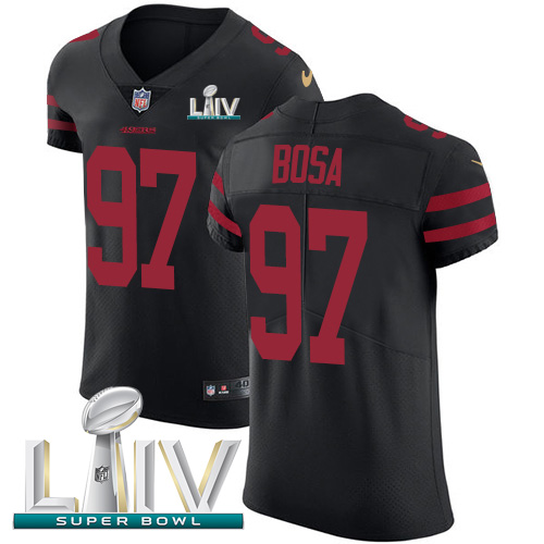 49ers #97 Nick Bosa Black Super Bowl LIV 2020 Alternate Men's Stitched Vapor Untouchable Elite Jersey