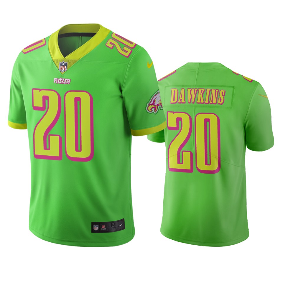 Philadelphia Eagles #20 Brian Dawkins Green Vapor Limited City Edition Jersey