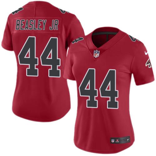 Atlanta Falcons #44 Vic Beasley Jr Red Women's Stitched Limited Rush Jersey Womens