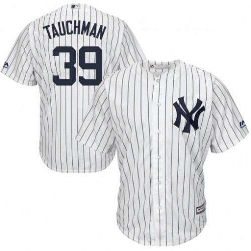 New York Yankees #39 Mike Tauchman White Strip New Cool Base Stitched Youth Jersey Youth