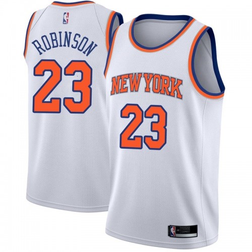 New York Knicks #23 Mitchell Robinson White Womens Swingman Association Edition Jersey Womens
