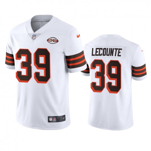 Cleveland Cleveland Browns #39 Richard Lecounte 1946 Collection Alternate Vapor Limited Jersey - White Men's