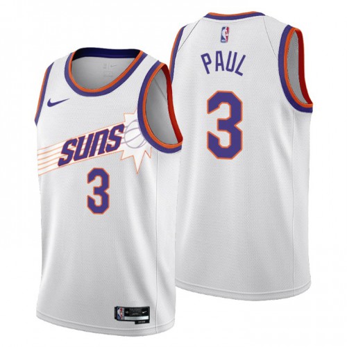 Phoenix Suns #3 Chris Paul Mens 2022-23 City Edition Jersey - Cherry Blossom White Mens