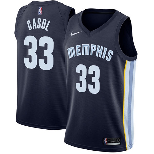 Memphis Grizzlies #33 Marc Gasol Navy Blue Womens Swingman Icon Edition Jersey Womens