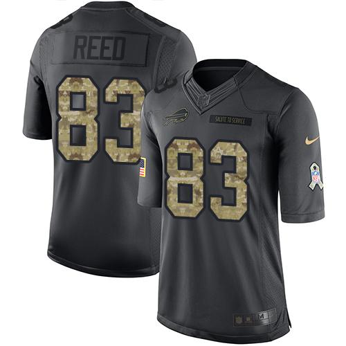 Buffalo Bills #83 Andre Reed Black Men's Stitched Limited 2016 Salute To Service Jersey Men's