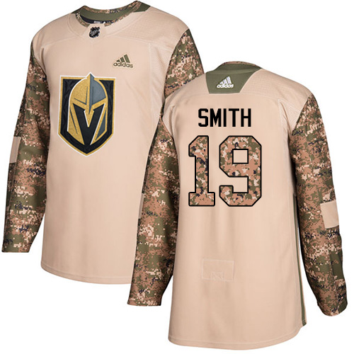 Adidas Golden Vegas Golden Knights #19 Reilly Smith Camo Authentic 2017 Veterans Day Stitched Youth Jersey Youth