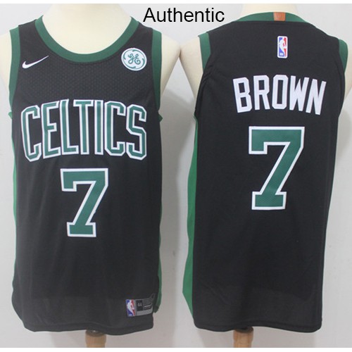 Boston Celtics #7 Jaylen Brown Black Authentic Statement Edition Jersey Mens