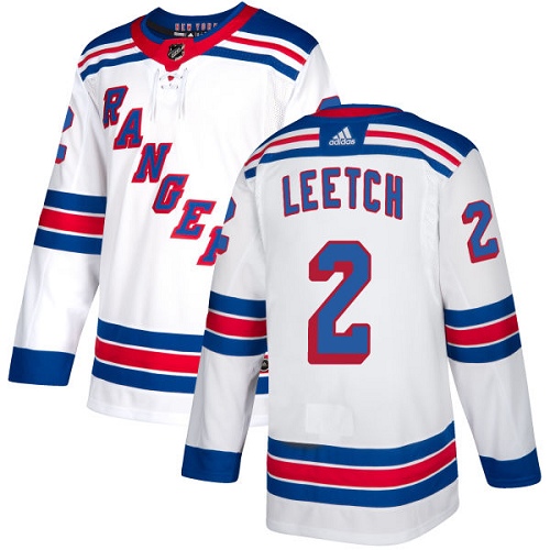 Adidas New York Rangers #2 Brian Leetch White Away Authentic Stitched Jersey Men's