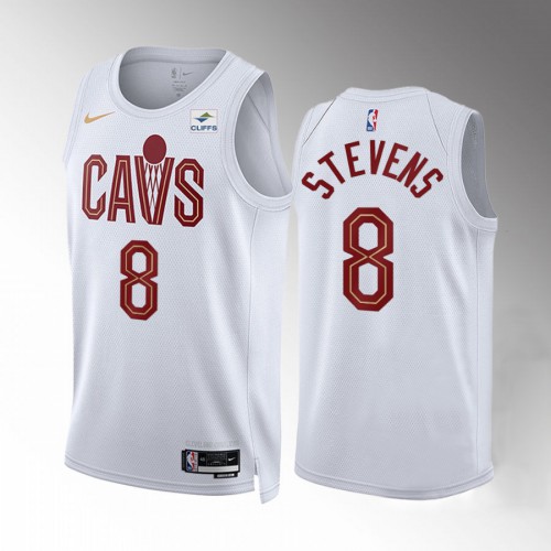 Cleveland Cleveland Cavaliers #8 Lamar Stevens Mens White 2022-23 Association Edition Jersey Mens