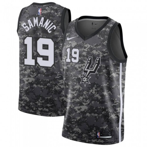 San Antonio Spurs #19 Luka Samanic Black Swingman City Edition 2018/19 Jersey Mens