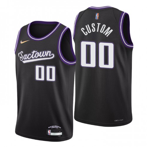 Sacramento Kings Custom Men's Black 2021/22 Swingman Jersey - City Edition