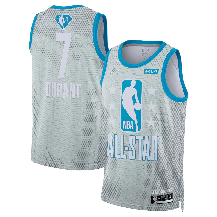 Nets #7 Kevin Durant Jordan Brand 2022 All-Star Game Swingman Jersey - Gray