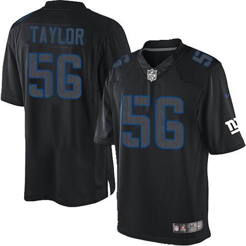 Giants #56 Lawrence Taylor Black Men's Stitched Impact Limited Jersey