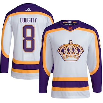 Los Angeles Kings #8 Drew Doughty Men's Adidas Reverse Retro 2.0 Authentic Player Jersey - White