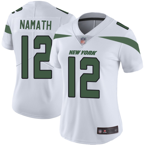 Jets #12 Joe Namath White Women's Stitched Vapor Untouchable Limited Jersey