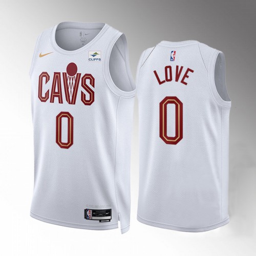 Cleveland Cleveland Cavaliers #0 Kevin Love Mens White 2022-23 Association Edition Jersey Mens