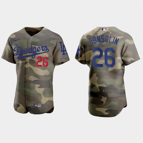 Los Angeles Los Angeles Dodgers #26 Tony Gonsolin Men's 2021 Armed Forces Day Authentic Jersey -Camo Men's