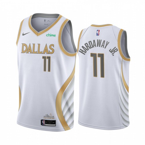 Dallas Mavericks #11 Tim Hardaway Jr. White Womens Swingman 2020-21 City Edition Jersey Womens