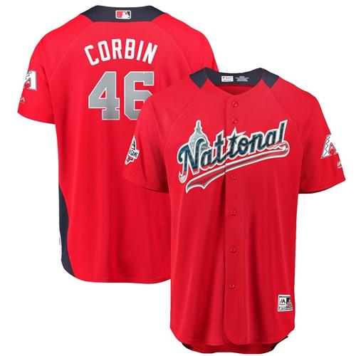 Arizona Diamondbacks #46 Patrick Corbin Red 2018 All-Star National League Stitched Jersey Men's