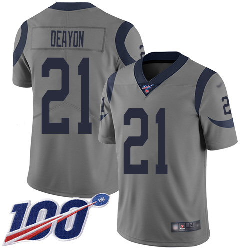 Los Angeles Rams #21 Donte Deayon Gray Youth Stitched Limited Inverted Legend 100th Season Jersey Youth