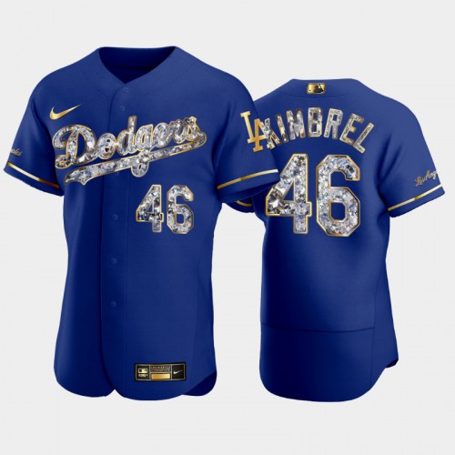 Los Angeles Los Angeles Dodgers #46 Craig Kimbrel Men's Diamond Edition Jersey - Royal Men's