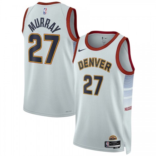 Denver Denver Nuggets #27 Jamal Murray Unisex Silver 2022-23 Swingman Jersey - City Edition Mens