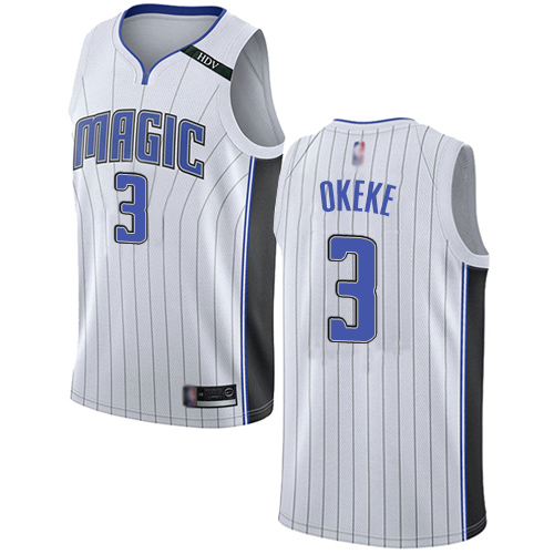 Orlando Magic #3 Chuma Okeke White Swingman Association Edition Jersey Mens