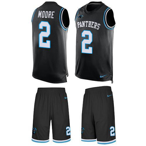 Panthers #2 DJ Moore Black Team Color Men's Stitched Limited Tank Top Suit Jersey