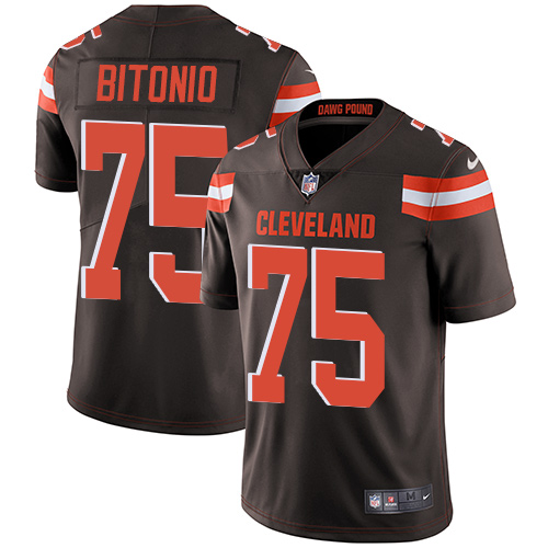 Cleveland Browns #75 Joel Bitonio Brown Team Color Men's Stitched Vapor Untouchable Limited Jersey Men's