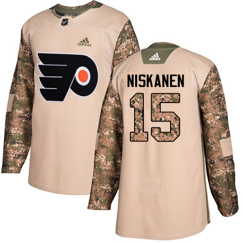Adidas Philadelphia Flyers #15 Matt Niskanen Camo Authentic 2017 Veterans Day Stitched Youth Jersey Youth