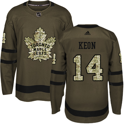 Adidas Maple Toronto Maple Leafs #14 Dave Keon Green Salute to Service Stitched Jersey Men's