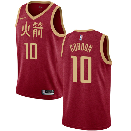Houston Rockets #10 Eric Gordon Red Swingman City Edition 2018/19 Jersey Mens