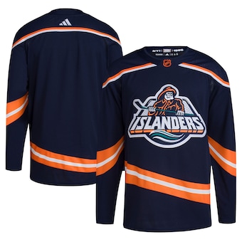 New York Islanders Blank Men's Adidas Reverse Retro 2.0 Authentic Player Jersey - Navy