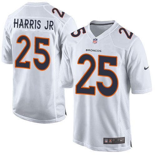 Denver Broncos #25 Chris Harris Jr White Men's Stitched Game Event Jersey Men's