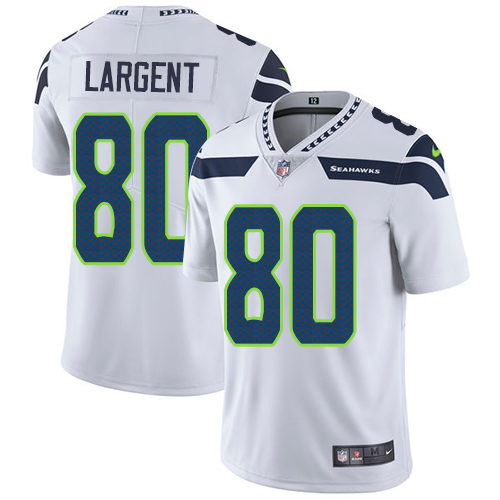 Seahawks #80 Steve Largent White Men's Stitched Vapor Untouchable Limited Jersey