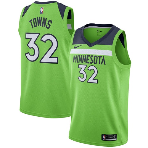 Minnesota Timberwolves #32 Karl-Anthony Towns Green Youth Swingman Statement Edition Jersey Youth