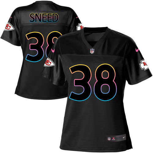 Chiefs #38 L'Jarius Sneed Black Women's Fashion Game Jersey