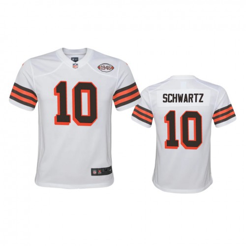 Youth Cleveland Browns #10 Anthony Schwartz 1946 Collection Alternate Game Limited Jersey - White Youth
