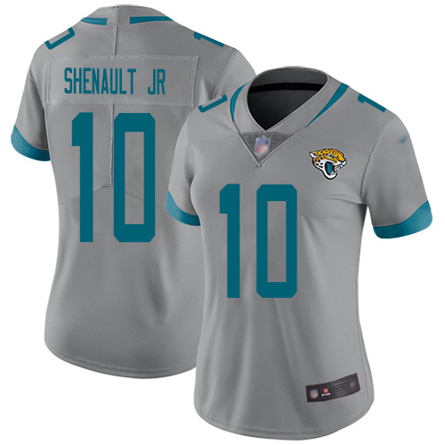 Jacksonville Jaguars #10 Laviska Shenault Jr. Silver Women's Stitched Limited Inverted Legend Jersey Womens