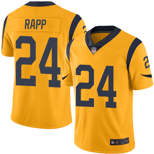 Los Angeles Rams #24 Taylor Rapp Gold Men's Stitched Limited Rush Jersey Men's