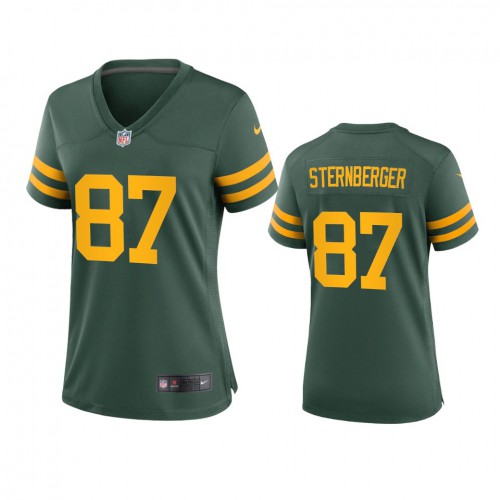 Green Bay Green Bay Packers #87 Jace Sternberger Women's Alternate Game Player Jersey - Green Womens