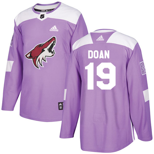 Adidas Arizona Coyotes #19 Shane Doan Purple Authentic Fights Cancer Stitched Jersey Men's