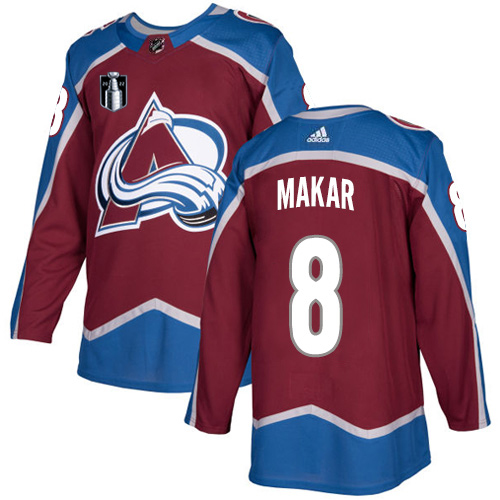 Adidas Colorado Avalanche #8 Cale Makar Burgundy Youth 2022 Stanley Cup Final Patch Home Authentic Stitched Jersey Youth
