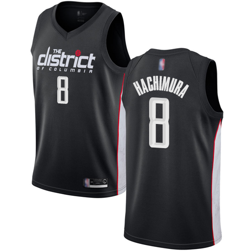 Washington Wizards #8 Rui Hachimura Black Swingman City Edition 2018/19 Jersey Mens