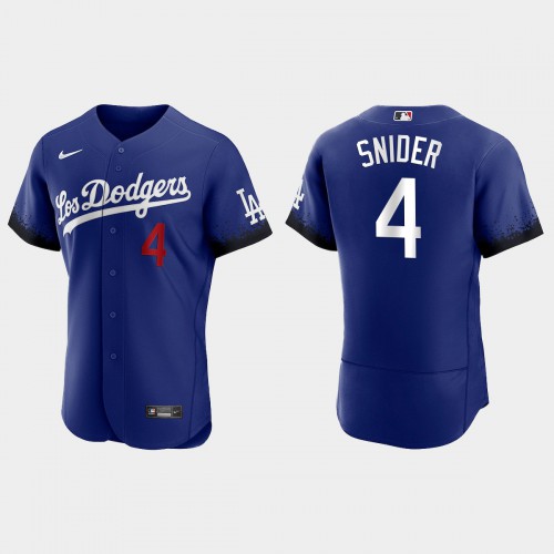 Los Angeles Los Angeles Dodgers #4 Duke Snider Men's 2021 City Connect Authentic Jersey Royal Men's