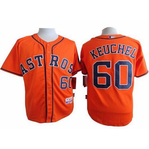Houston Astros #60 Dallas Keuchel Orange Cool Base Stitched Jersey Men's