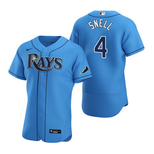 Tampa Bay Tampa Bay Rays #4 Blake Snell Men's Light Blue Alternate 2020 Authentic Player Jersey Men's