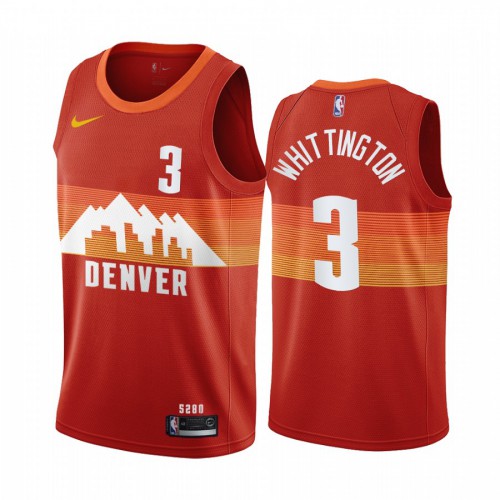Denver Nuggets #3 Greg Whittington Red Swingman 2020-21 City Edition Jersey Mens