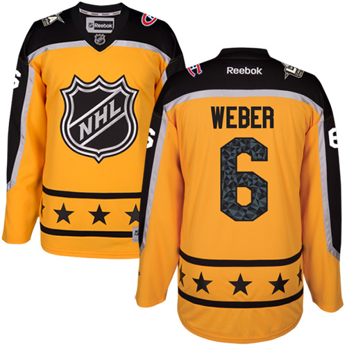 Montreal Canadiens #6 Shea Weber Yellow 2017 All-Star Atlantic Division Women's Stitched Jersey Womens