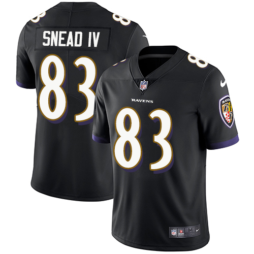 Baltimore Ravens #83 Willie Snead IV Black Alternate Men's Stitched Vapor Untouchable Limited Jersey Men's
